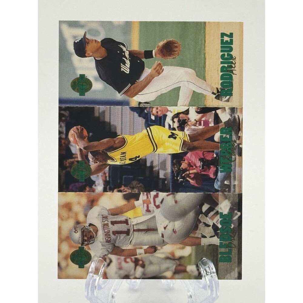 1993 Classic Four Sport Alex Rodriguez, Drew Bledsoe, Chris Webber RC